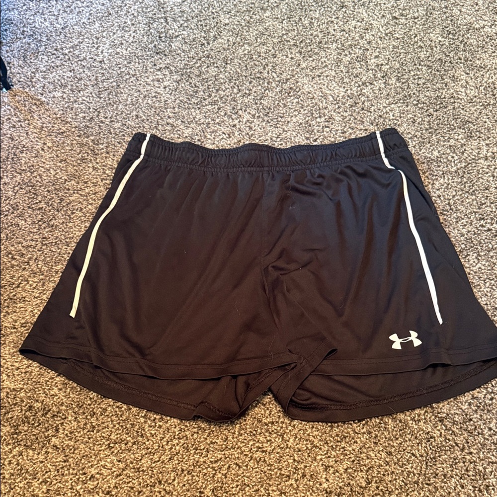 Under Armour Black Shorts with White Trim